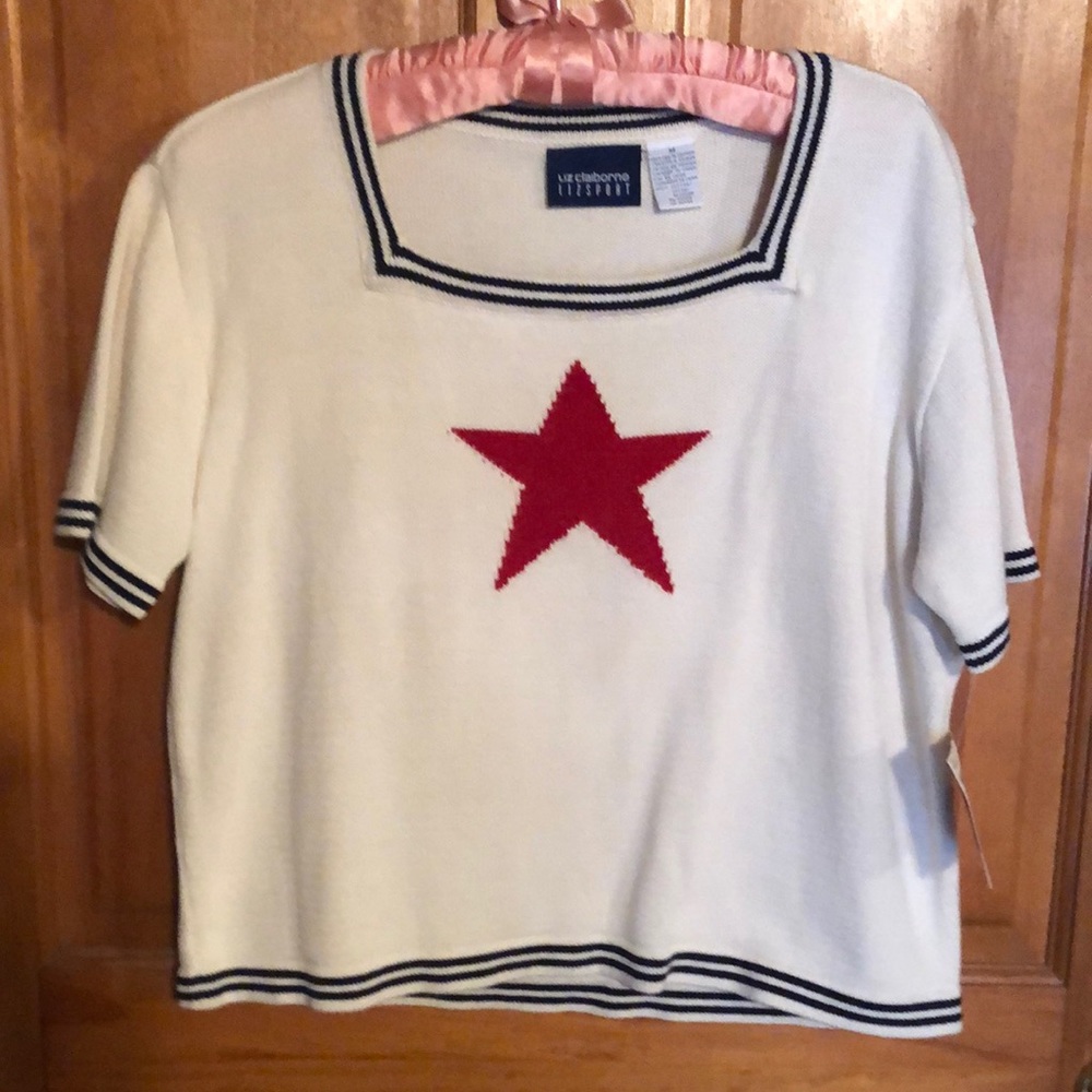 Liz Claiborne LizSport Cotton Knit Top